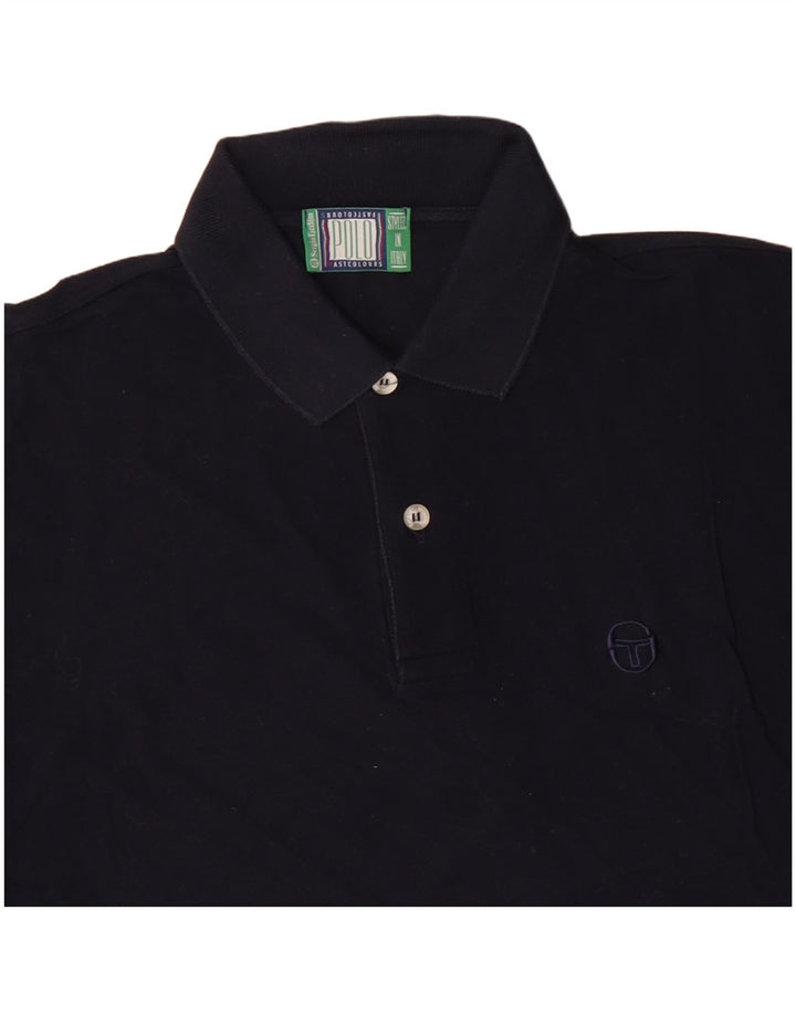 SERGIO TACCHINI Ανδρικό πουκάμισο πόλο μεσαίου μπλε βαμβακερό