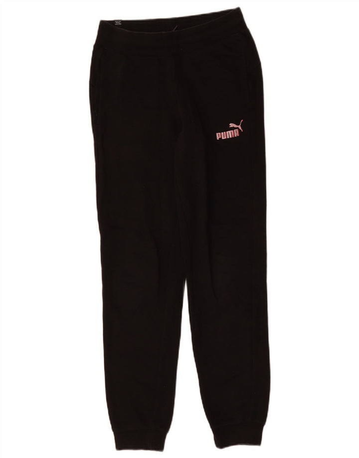 Παντελόνι αθλητικής φόρμας PUMA Girls Joggers 11-12 ετών Μαύρο βαμβακερό