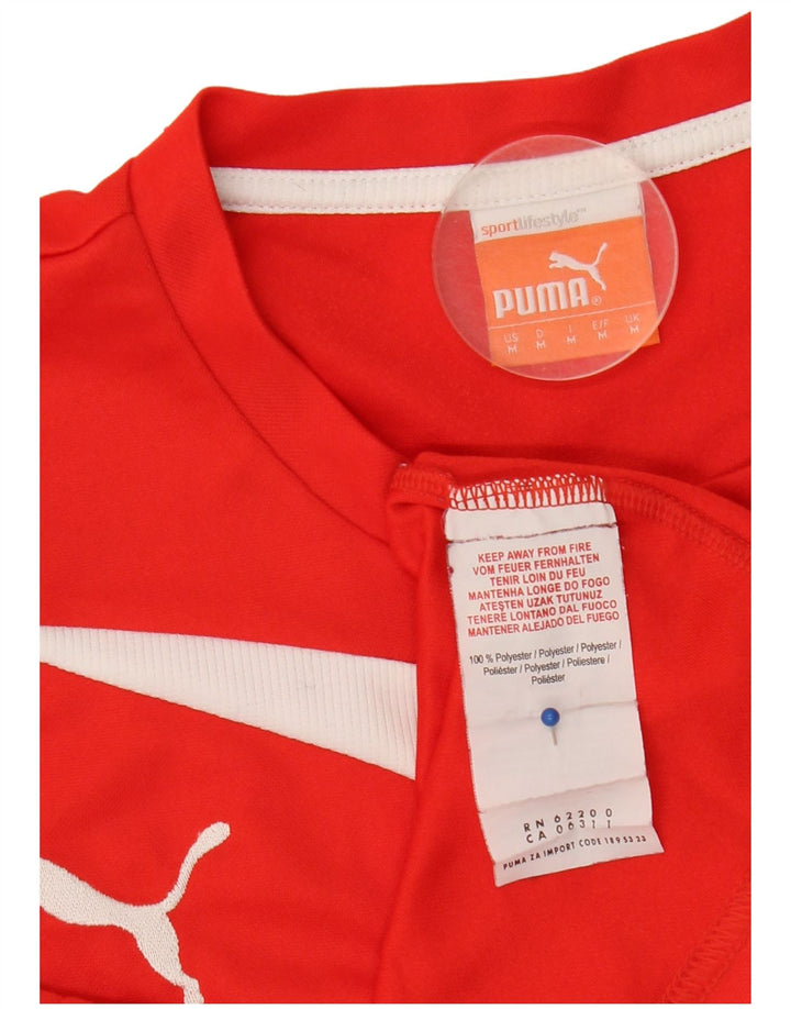 Ανδρικό T-Shirt Puma Τοπ μεσαίου κόκκινου χρώματος πολυεστέρας