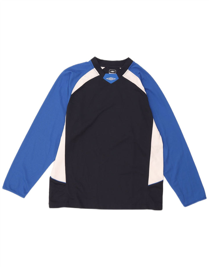 Ανδρικό μπλουζάκι Umbro, μακρυμάνικο, μεσαίο μπλε ναυτικό, πολυεστέρας