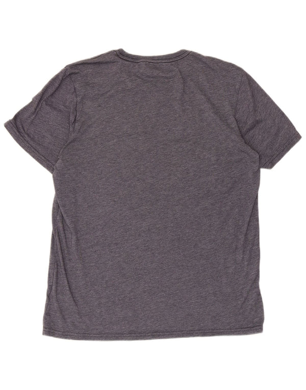 Ανδρικό T-Shirt Adidas Top Large Navy Blue Flecked Polyester