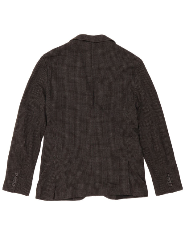 Zara Ανδρικό σακάκι μπλέιζερ με 2 κουμπιά EU 48 Medium Grey Check Polyester