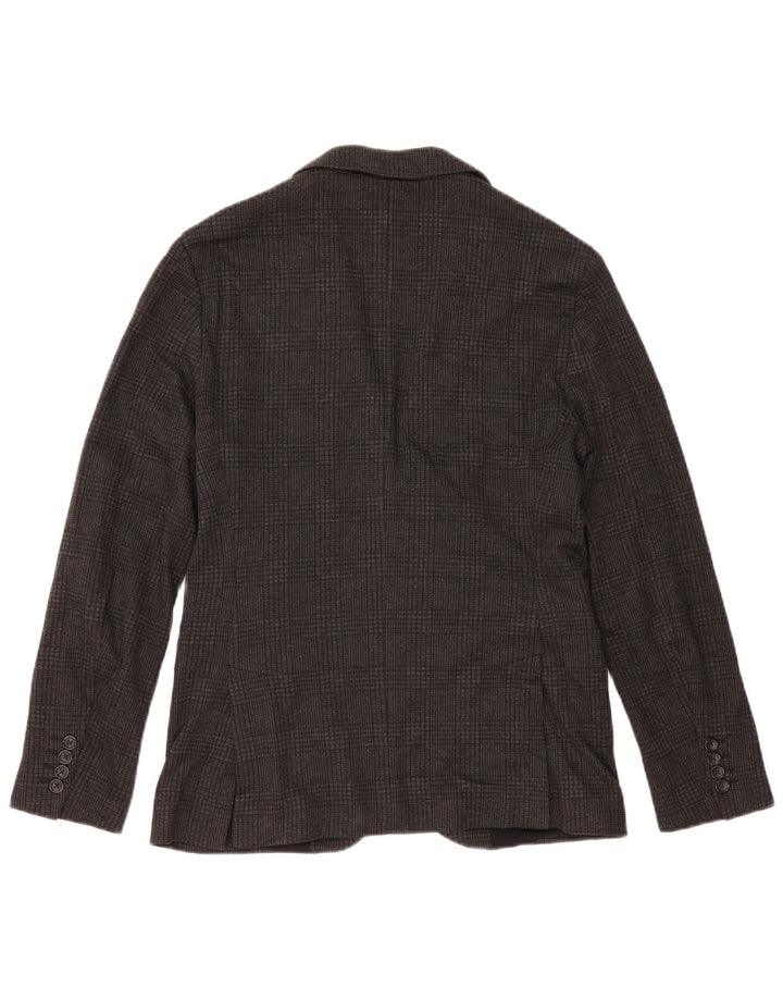 Zara Ανδρικό σακάκι μπλέιζερ με 2 κουμπιά EU 48 Medium Grey Check Polyester