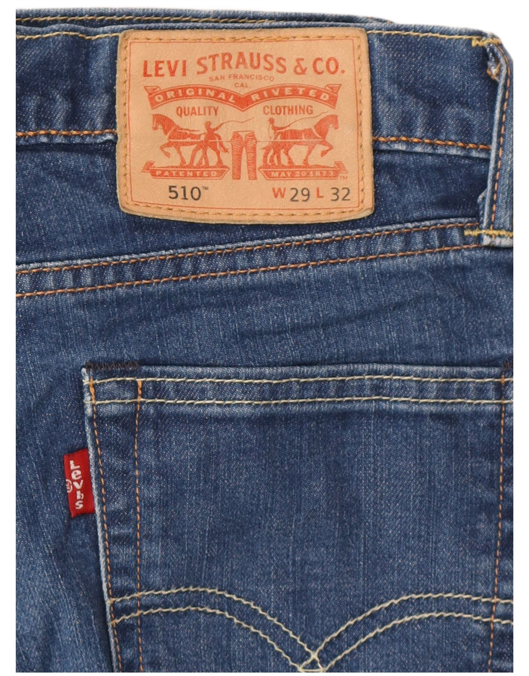 LEVI'S Ανδρικό 510 Slim Jeans W29 L32 Μπλε Βαμβακερό