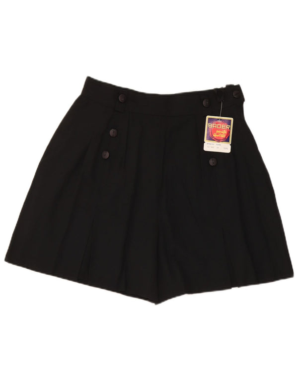 Bader Womens High Waist Pegged Casual Shorts UK 10 Small W28 Black Viscose