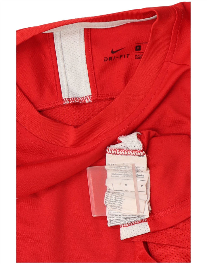 Ανδρικό μπλουζάκι Nike Dri Fit Τοπ μεσαίου κόκκινου χρώματος πολυεστέρας