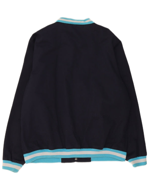 Merc Mens Bomber Jacket UK 42 XL Navy Blue Colorblock Cotton