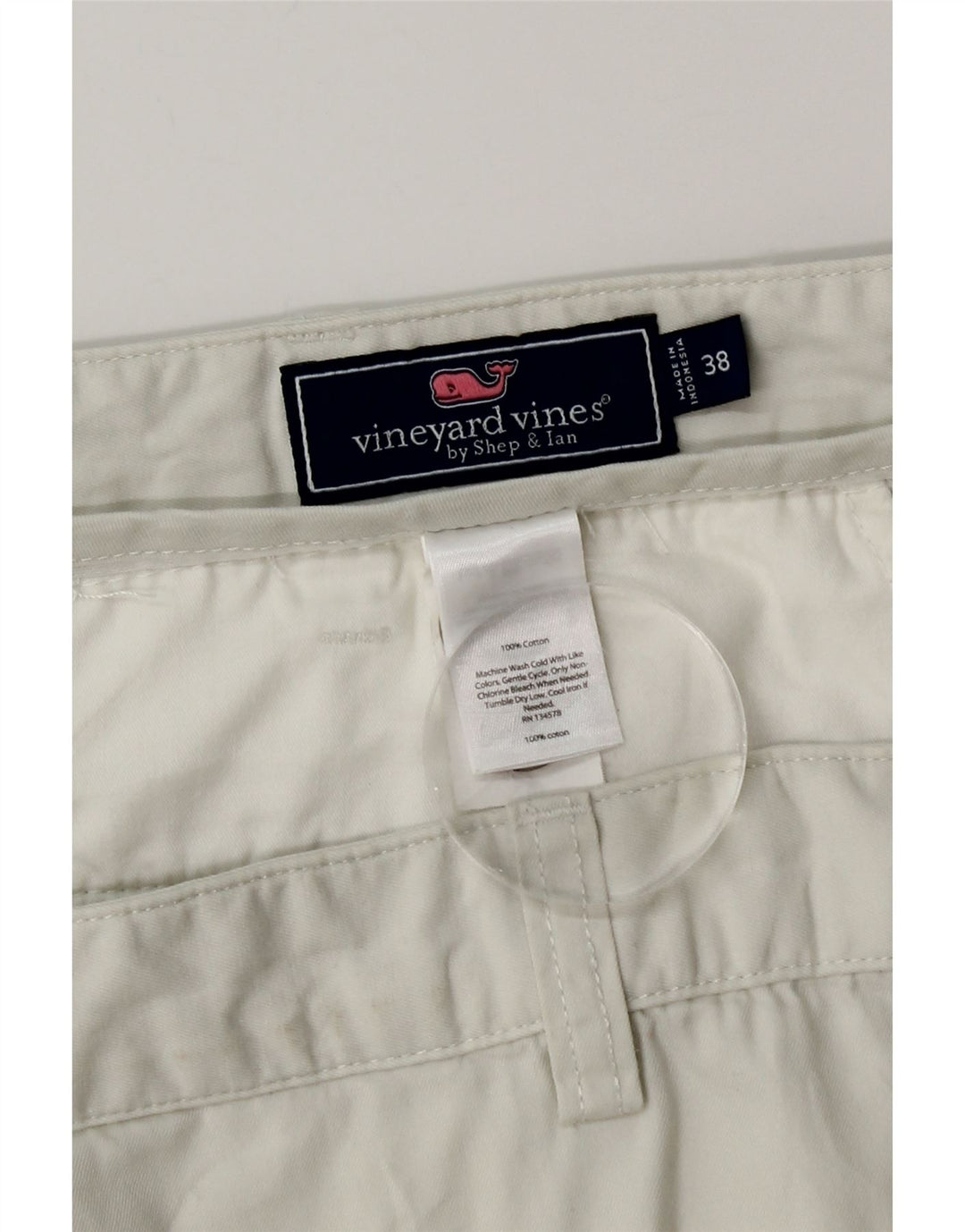 VINEYARD VINES Ανδρικό σορτς Chino W38 XL Λευκό βαμβακερό