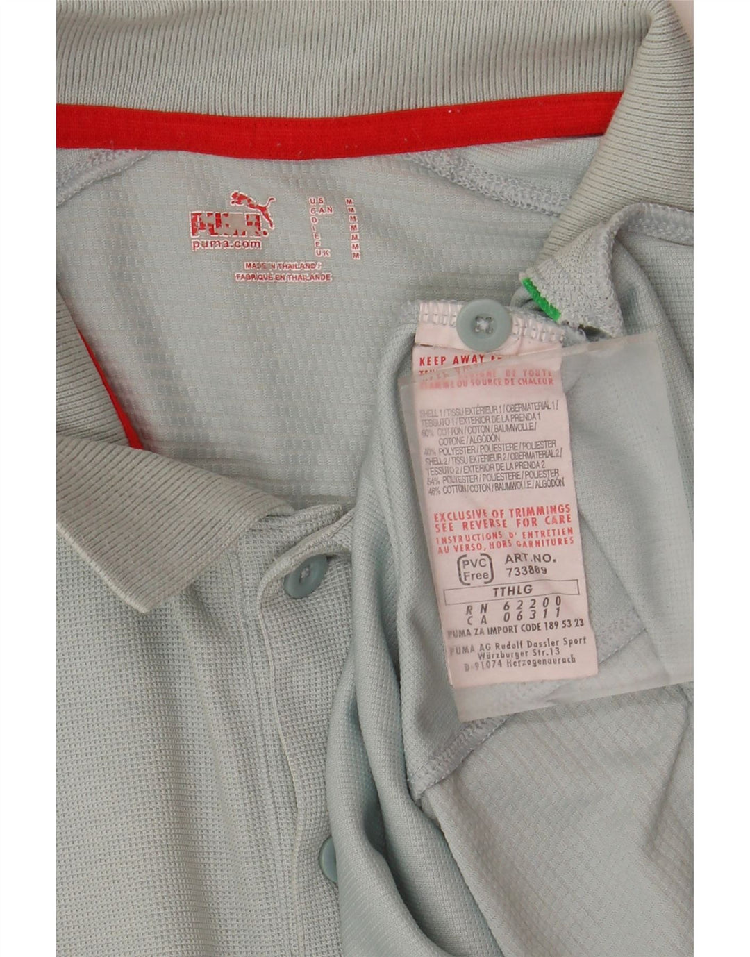 Πουκάμισο Puma Mens Italia Graphic Polo, μεσαίο μπλε βαμβακερό