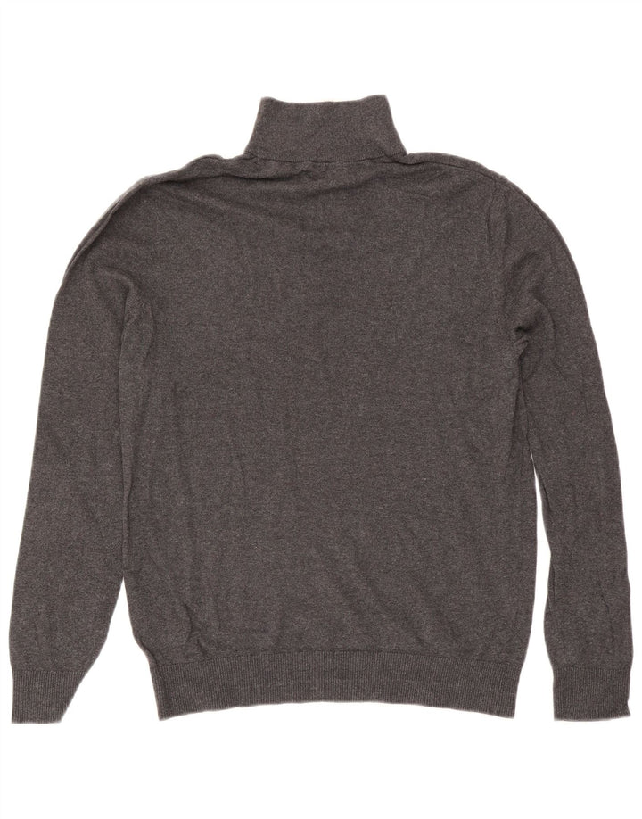 Ανδρικό πουλόβερ Jack & Jones με φερμουάρ, μεσαίο βαμβακερό γκρι