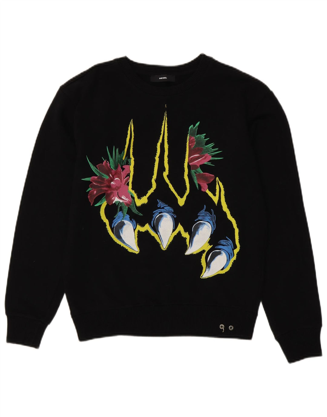 Γυναικείο γραφικό φούτερ DIESEL Jumper UK 10 Small Black Cotton