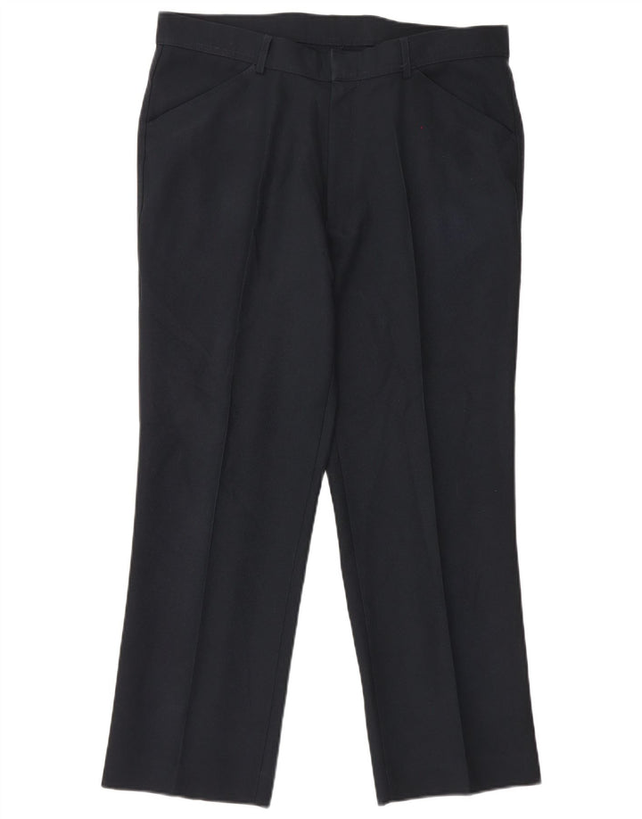 Ανδρικό ίσιο casual παντελόνι Farah W38 L29 Μαύρο πολυεστέρα
