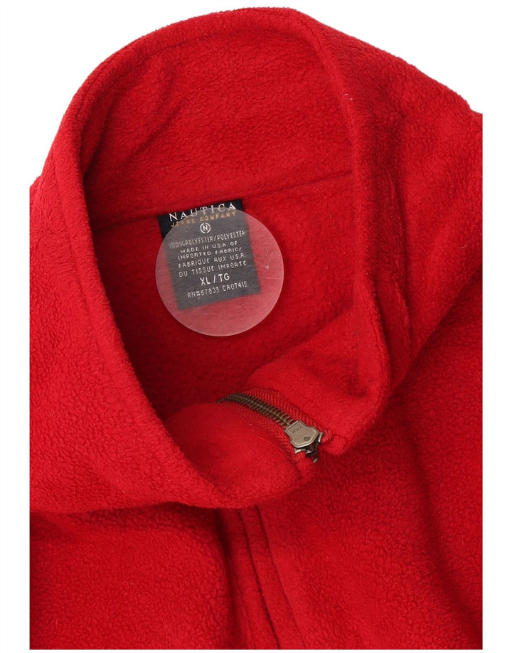 Γραφικό ανδρικό φερμουάρ Nautica Fleece Jumper XL Red Polyester