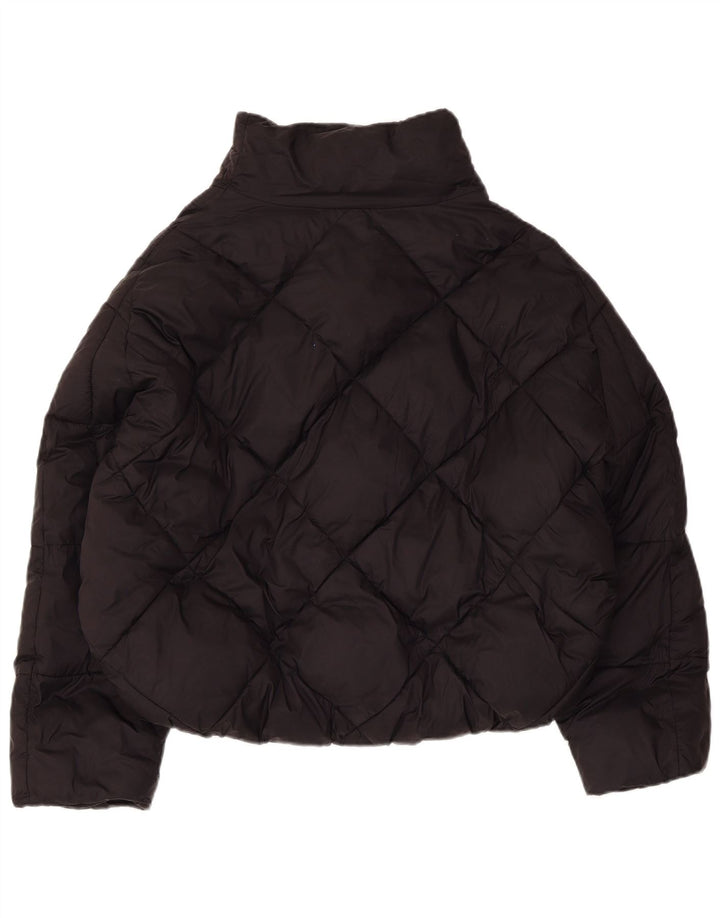 Zara Γυναικείο Crop Oversized Jacket UK 14 Medium Black Polyester