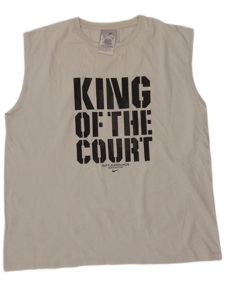 Ανδρικό γραφικό γιλέκο Nike XL White Cotton Sports