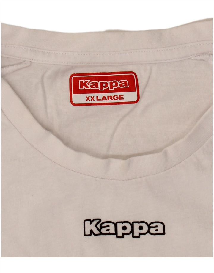 Ανδρικό γραφικό T-Shirt Kappa Top 2XL Λευκό
