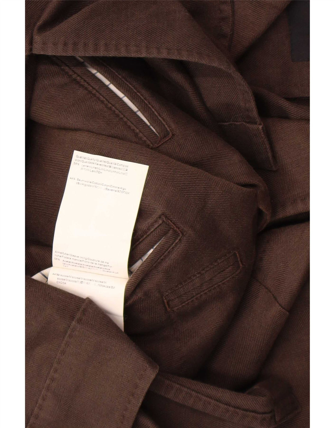 Ανδρικό σακάκι σακάκι με 2 κουμπιά Hugo Boss EU 52 XL Καφέ Λινό