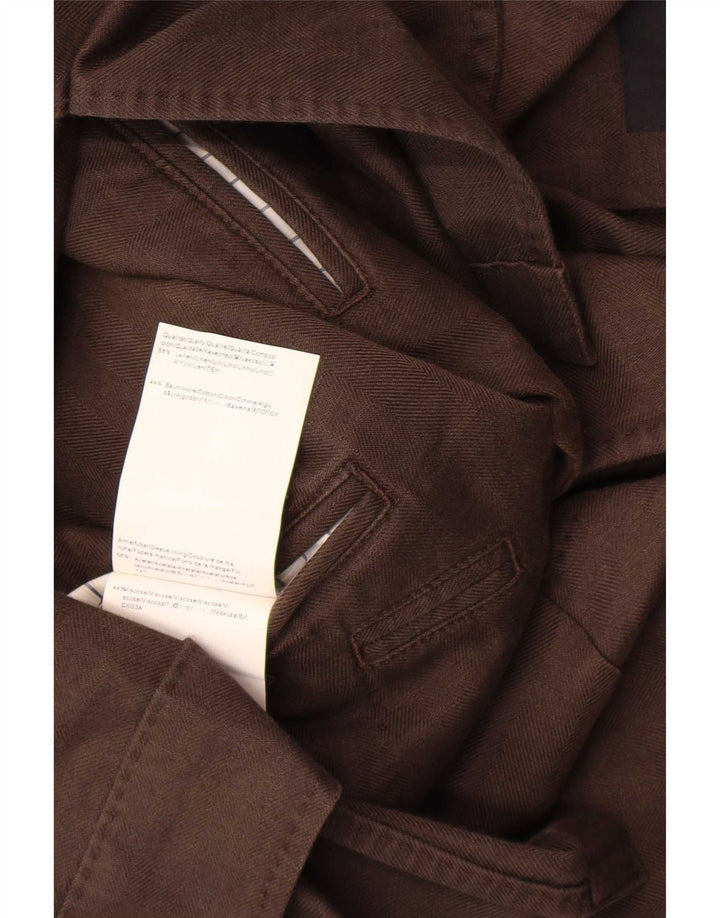 Ανδρικό σακάκι σακάκι με 2 κουμπιά Hugo Boss EU 52 XL Καφέ Λινό
