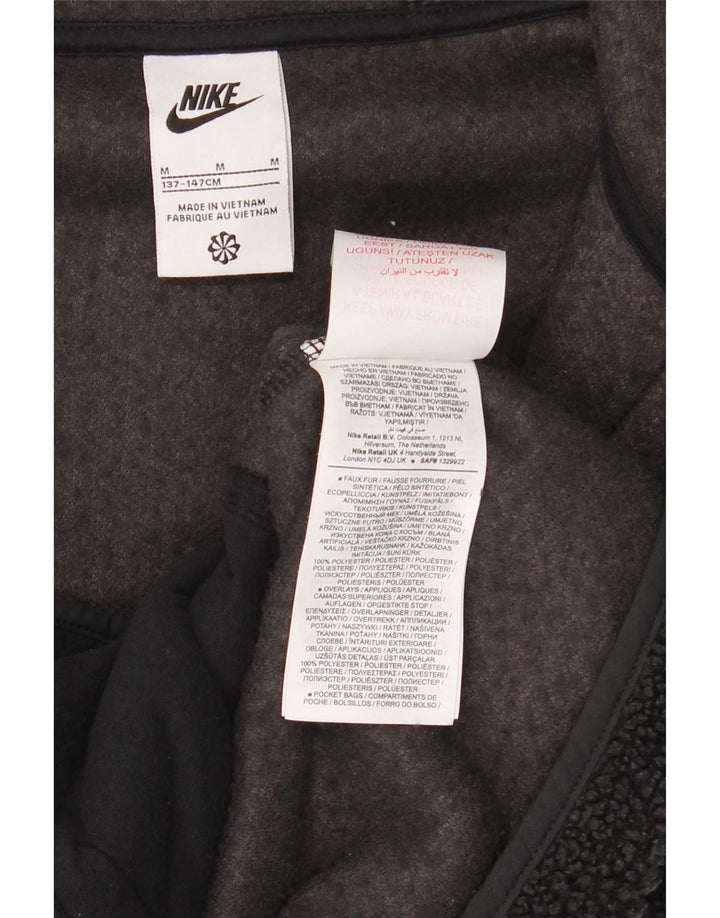 Μπουφάν Nike Boys με κουκούλα Fleece 10-11 ετών μεσαίο μαύρο πολυεστέρα