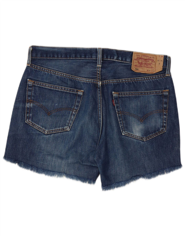 LEVI'S Womens 501 Distressed τζιν σορτς W36 XL μπλε βαμβακερό
