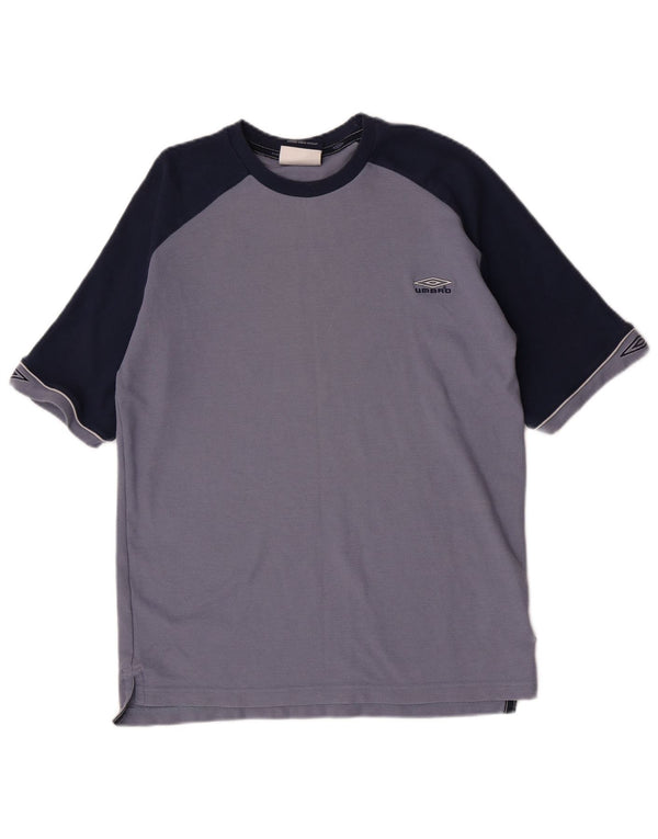 Ανδρικό T-Shirt Umbro Top Large Blue Colourblock Πολυεστέρας