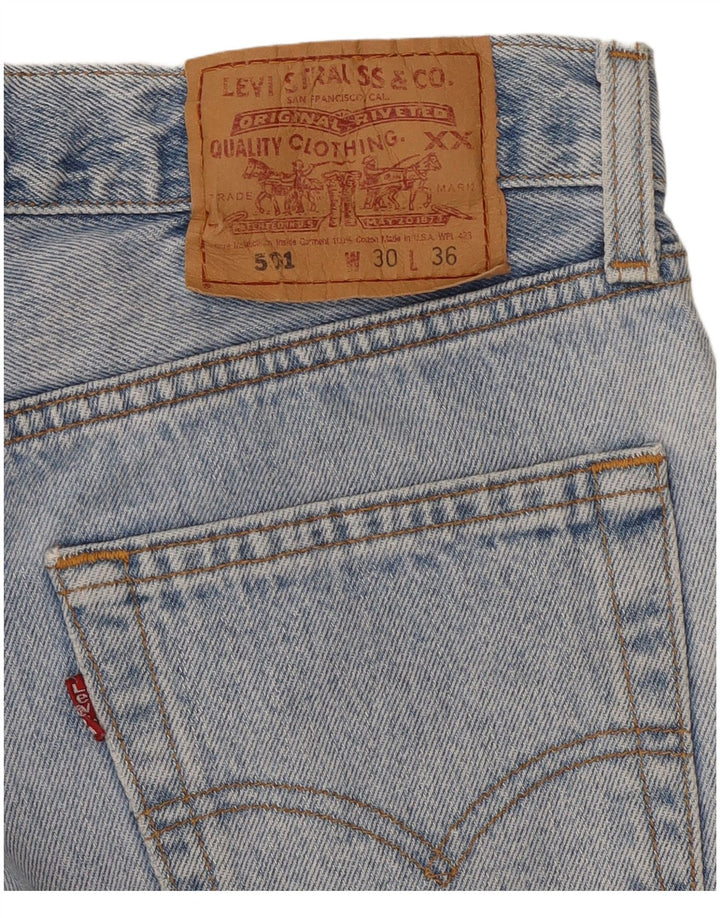 Γυναικείο τζιν σορτς Levi's 501 ψηλόμεσο W30 μεσαίο μπλε