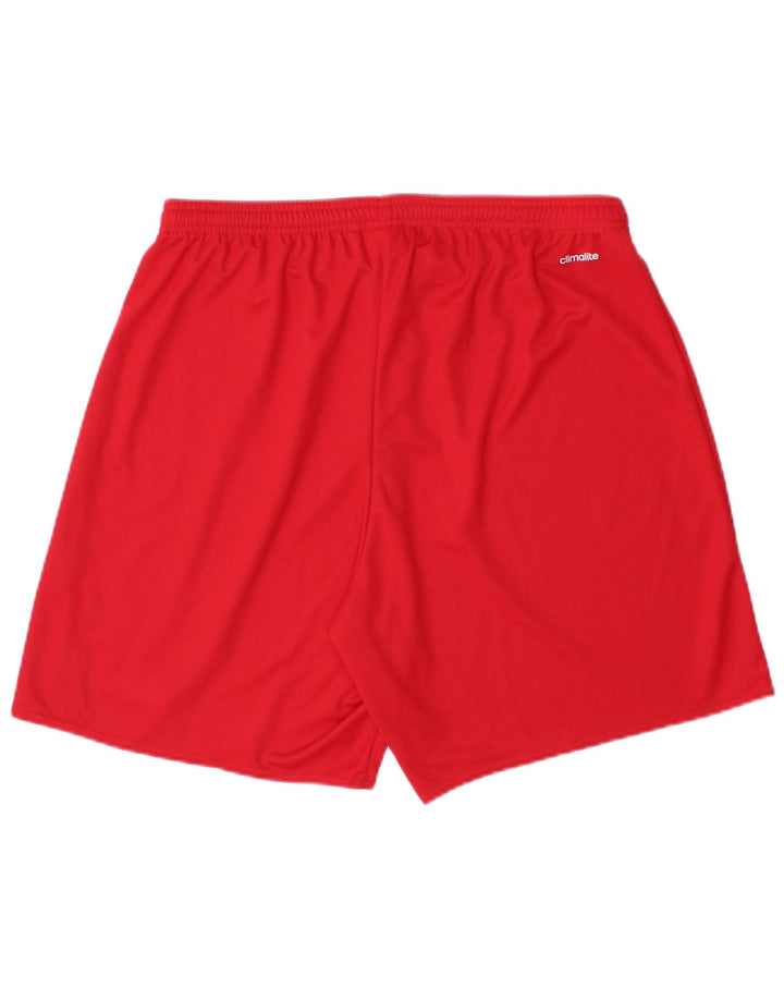 Ανδρικό σορτς Adidas Climalite με μεγάλο κόκκινο πολυεστέρα