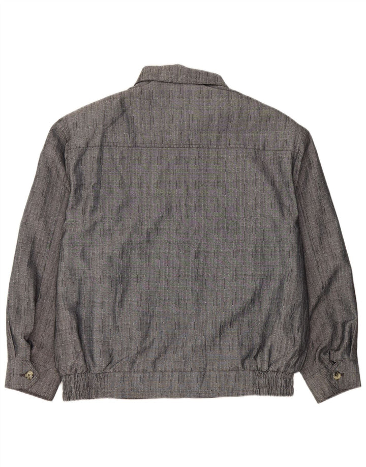 Vintage Ανδρικό Bomber Jacket IT 50 Large Grey Check Polyester