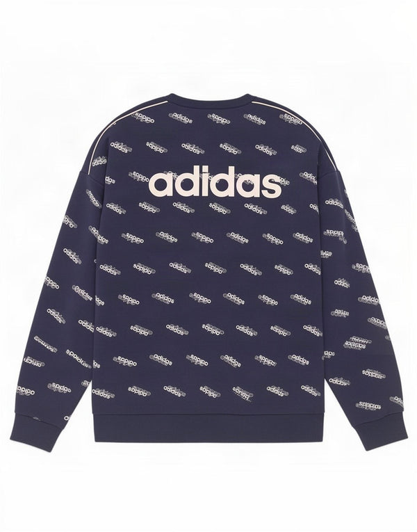 Ανδρικό γραφικό φούτερ Adidas Jumper Medium Navy Blue βαμβακερό