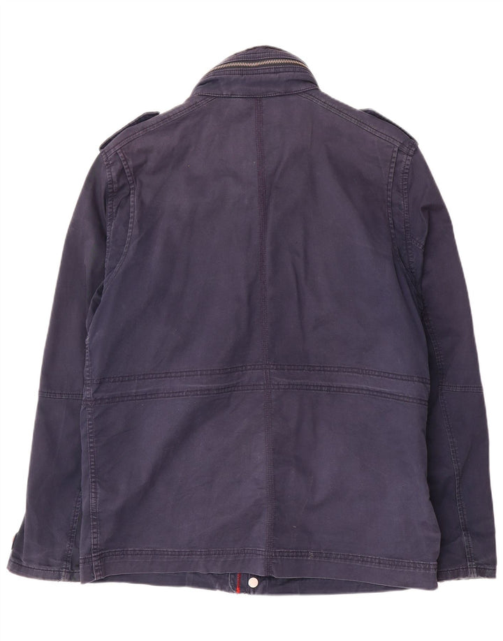 Ανδρικό στρατιωτικό μπουφάν Timberland UK 38 Medium Navy Blue Cotton