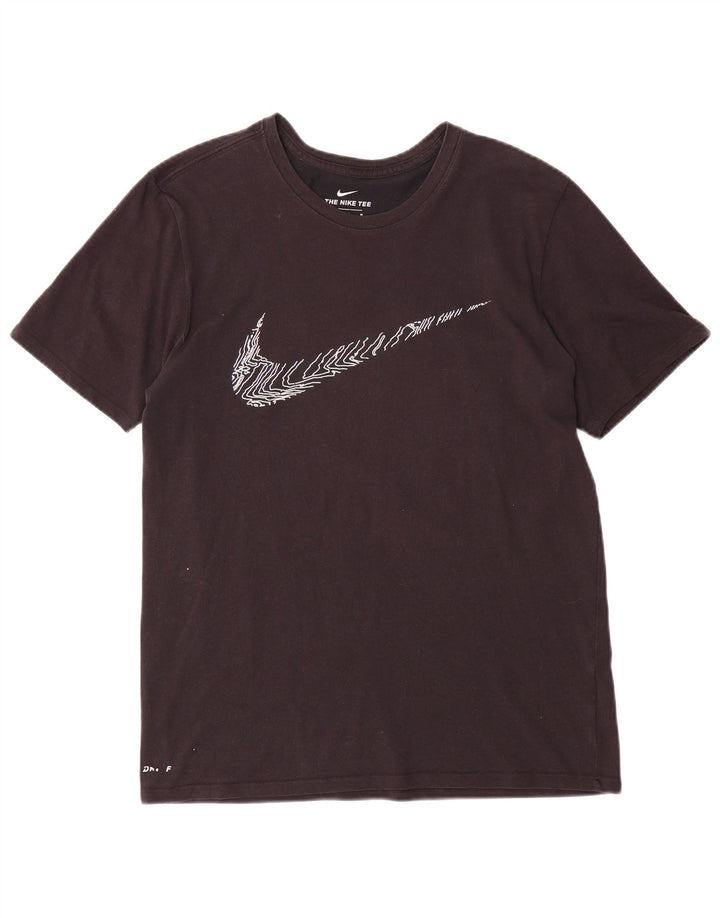 Ανδρικό μπλουζάκι NIKE με γραφικό αθλητικό κόψιμο, μεσαίο μαύρο