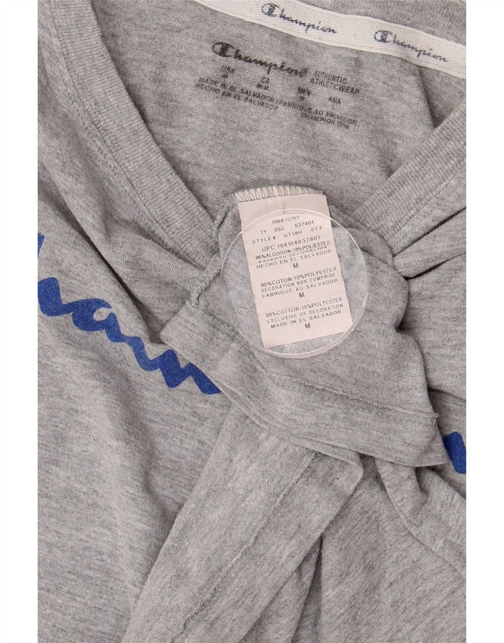 Γυναικείο γραφικό μπλουζάκι CHAMPION Top UK 12 μεσαίο γκρι βαμβακερό