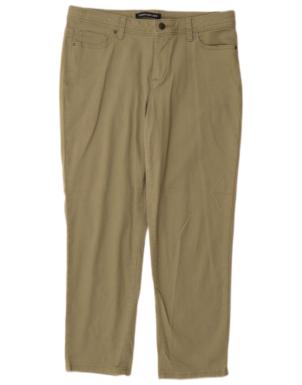 CALVIN KLEIN Γυναικείο κωνικό casual παντελόνι US 10 Large W30 L27 Green