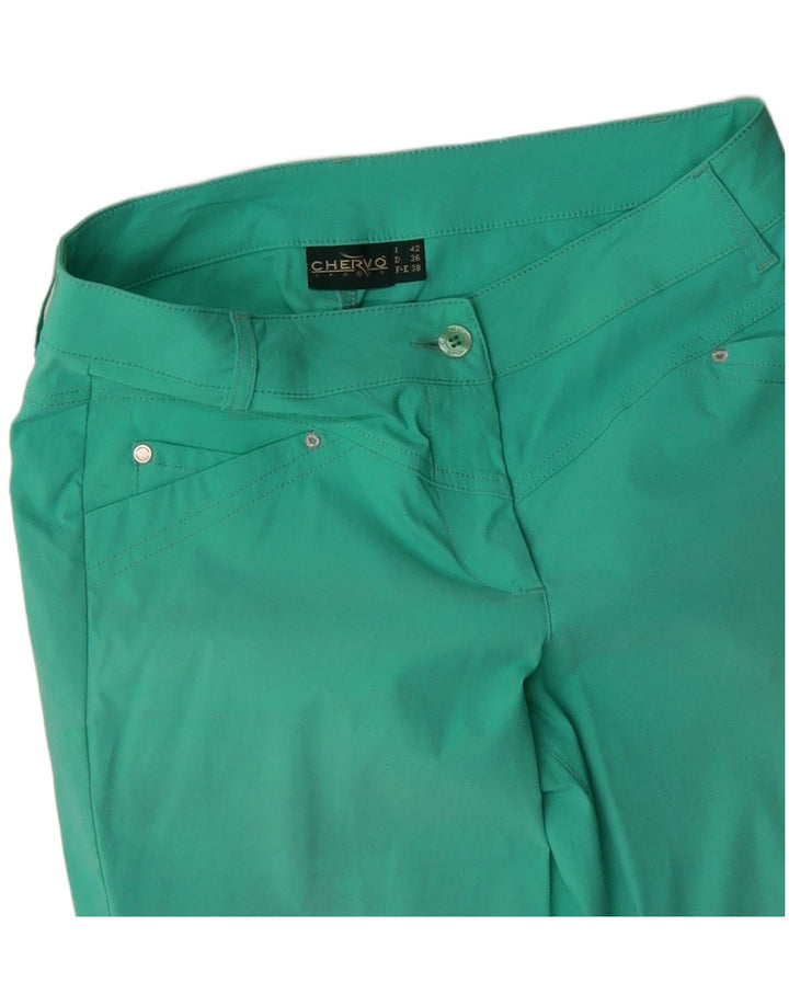 Chervo Γυναικείο Slim Casual Παντελόνι IT 42 Medium W30 L27 Turquoise