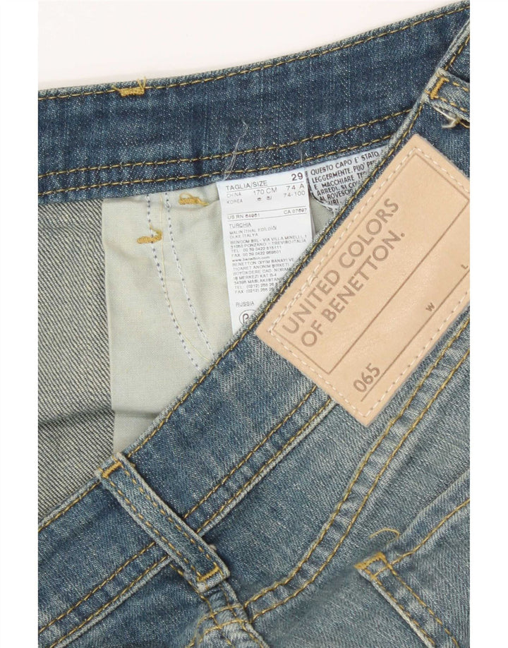 Γυναικείο τζιν μποτάκι Benetton W29 L27 Μπλε βαμβακερό