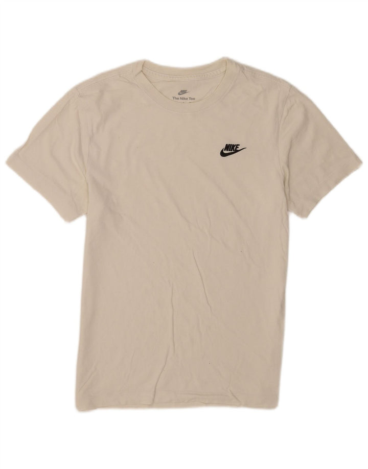 Ανδρικό μπλουζάκι Nike, μικρό λευκό βαμβακερό
