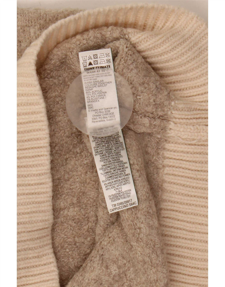 Marks & Spencer Γυναικείο πουλόβερ με λαιμό χελώνα UK 14 Medium Beige