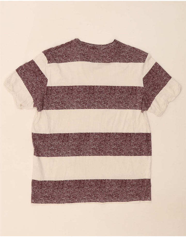 Jack & Jones Ανδρικό T-Shirt Μπλουζάκι από μεσαίο λευκό βαμβακερό ριγέ