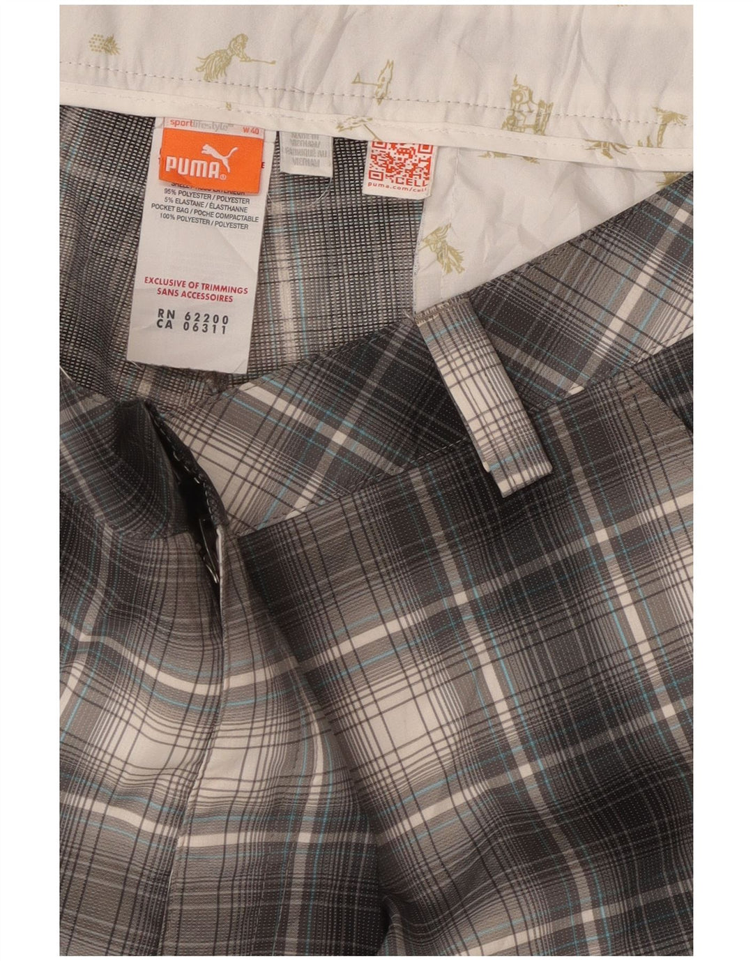 Puma Ανδρικό σορτς Chino W40 XL με γκρι πολυεστέρα