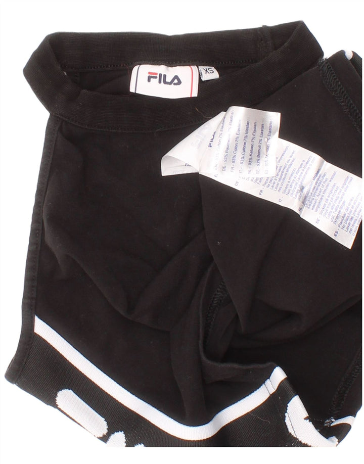 Fila Γυναικείο Graphic Crop Top XS Μαύρο βαμβακερό