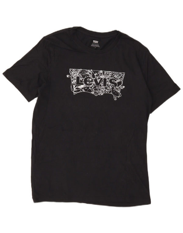 Ανδρικό γραφικό T-Shirt Levi's Top Μεσαίο μαύρο βαμβακερό