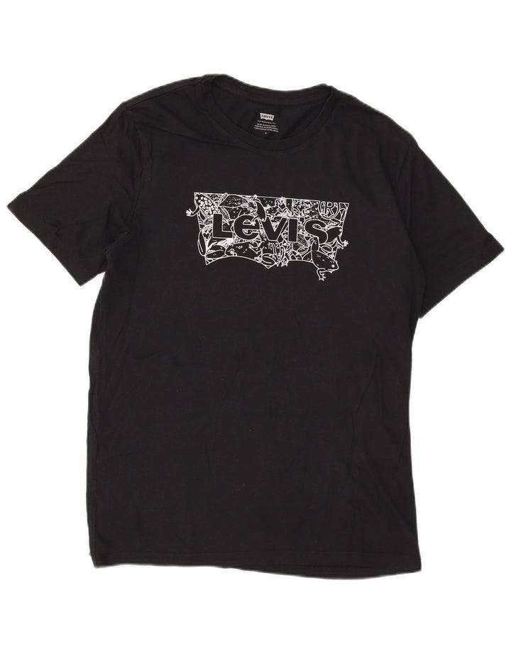 Ανδρικό γραφικό T-Shirt Levi's Top Μεσαίο μαύρο βαμβακερό