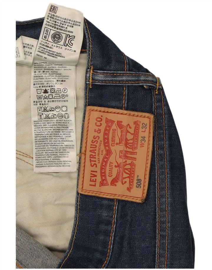 Levi's Mens 508 Regular Tapered Jeans W34 L32 Μπλε βαμβακερό