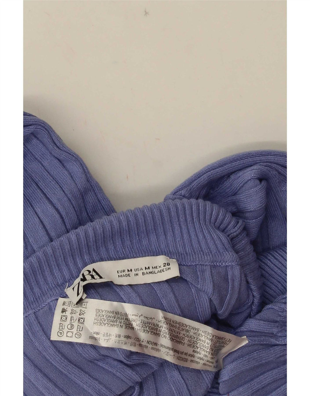 Zara Γυναικείο πουλόβερ με ρολό λαιμόκοψη μεγάλου μεγέθους UK 12 Medium Purple