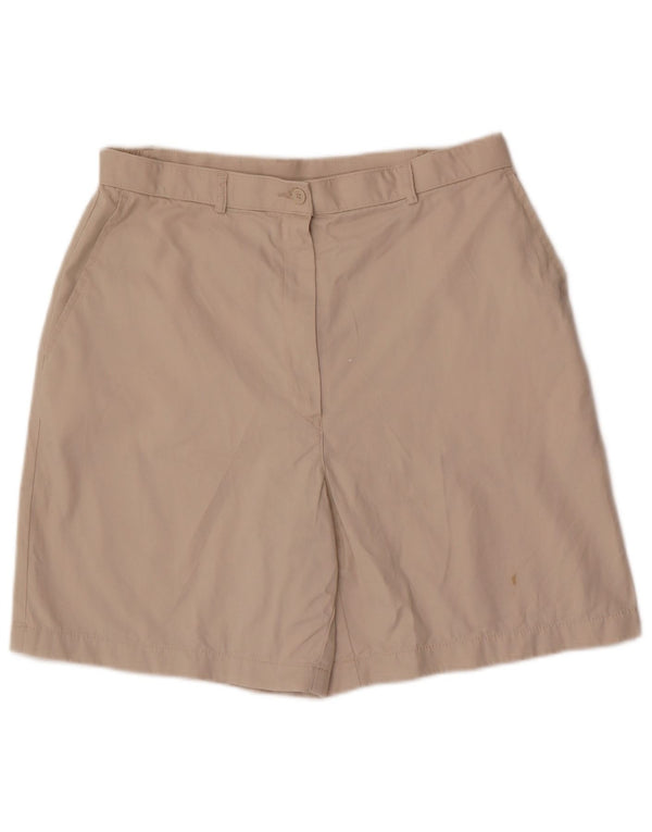 Marks & Spencer Γυναικείο ψηλόμεσο σορτς chino UK 16 μεγάλο W30 μπεζ βαμβακερό