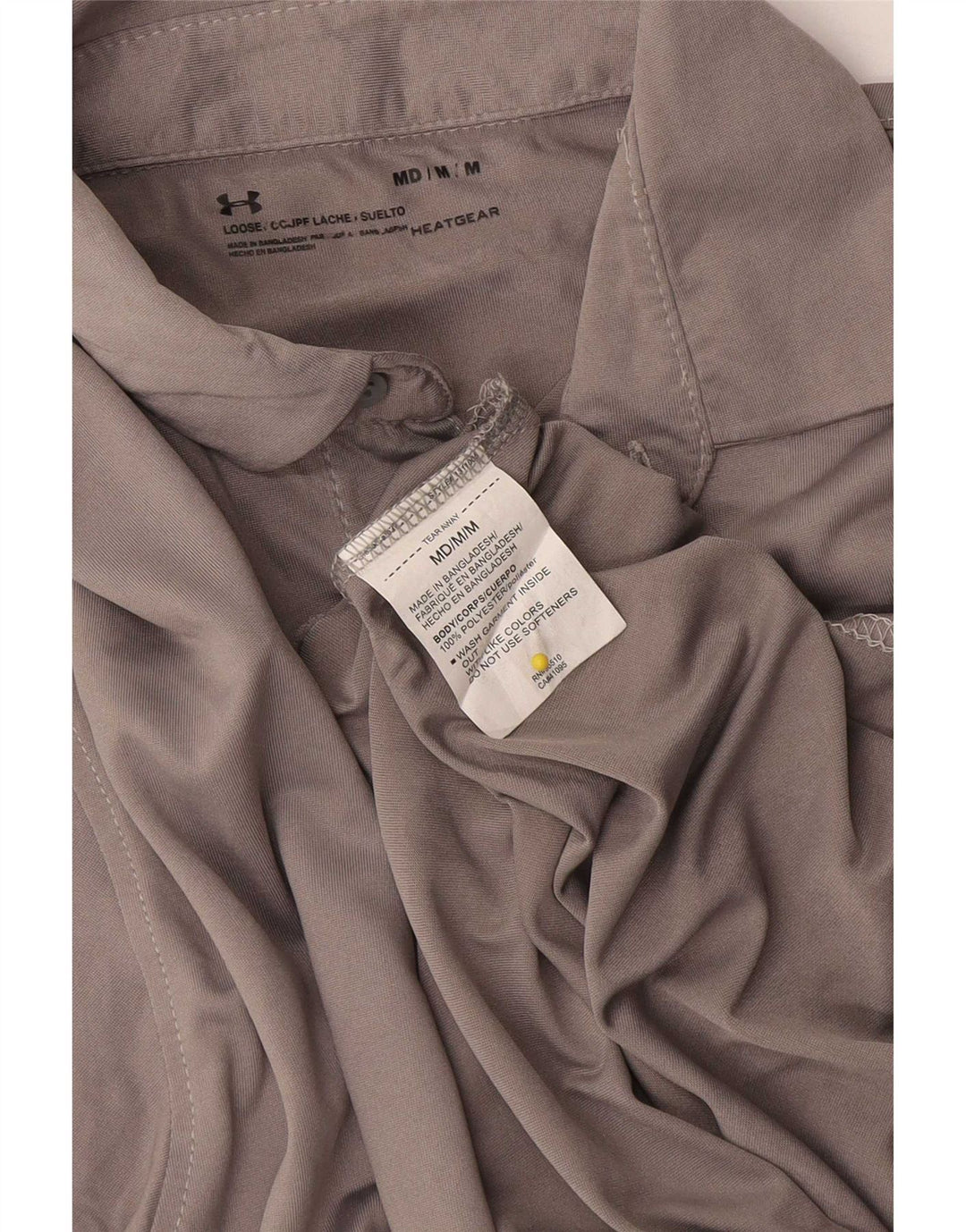 Ανδρικό μπλουζάκι Polo Heat Gear Under Armour, μεσαίο γκρι πολυεστέρας
