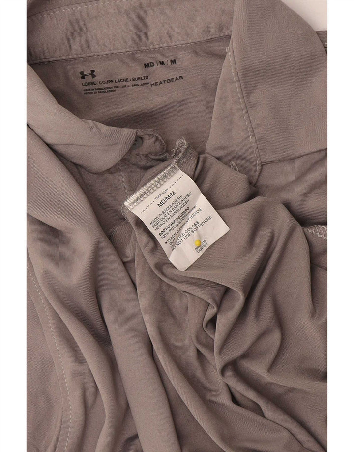 Ανδρικό μπλουζάκι Polo Heat Gear Under Armour, μεσαίο γκρι πολυεστέρας