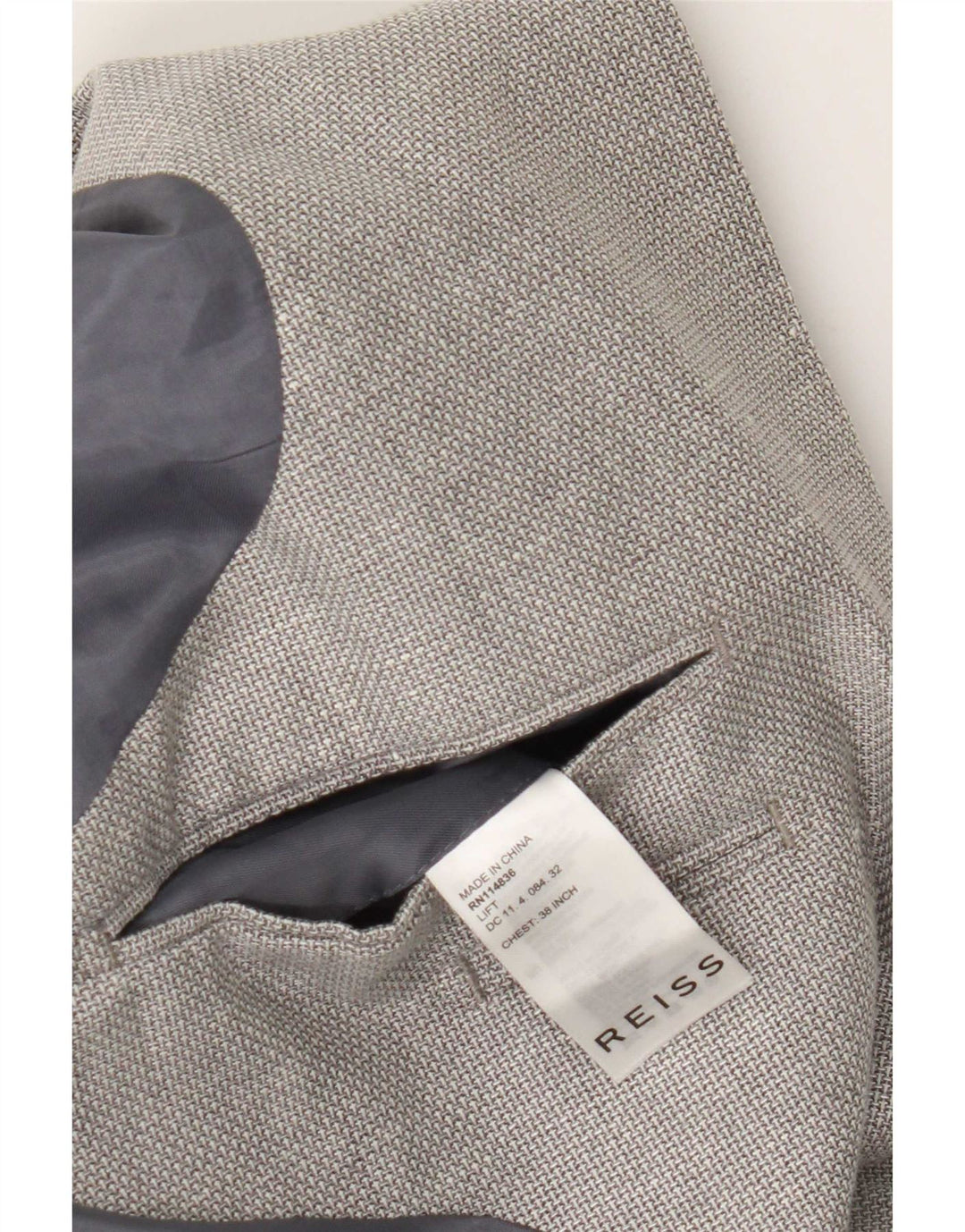 Reiss Ανδρικό σακάκι σακάκι με 2 κουμπιά UK 38 Medium Grey Wool