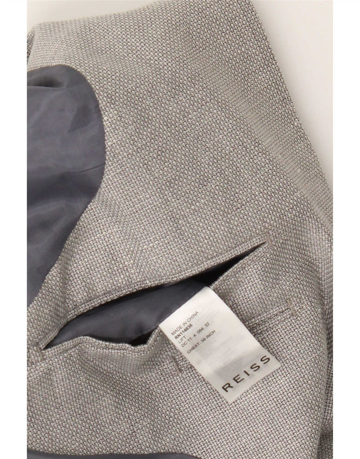 Reiss Ανδρικό σακάκι σακάκι με 2 κουμπιά UK 38 Medium Grey Wool
