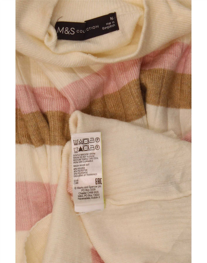 Marks & Spencer Γυναικείο πουλόβερ με λαιμό χελώνα UK 16 μεγάλο πολύχρωμο